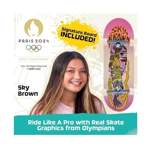 Tech Deck, Sky Brown’s Olympic Games Paris 2024 Ramp, Customizable X-Connect Par - Picture 3 of 4